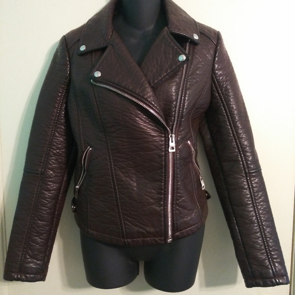 Guess Faux Leather Moto Jacket